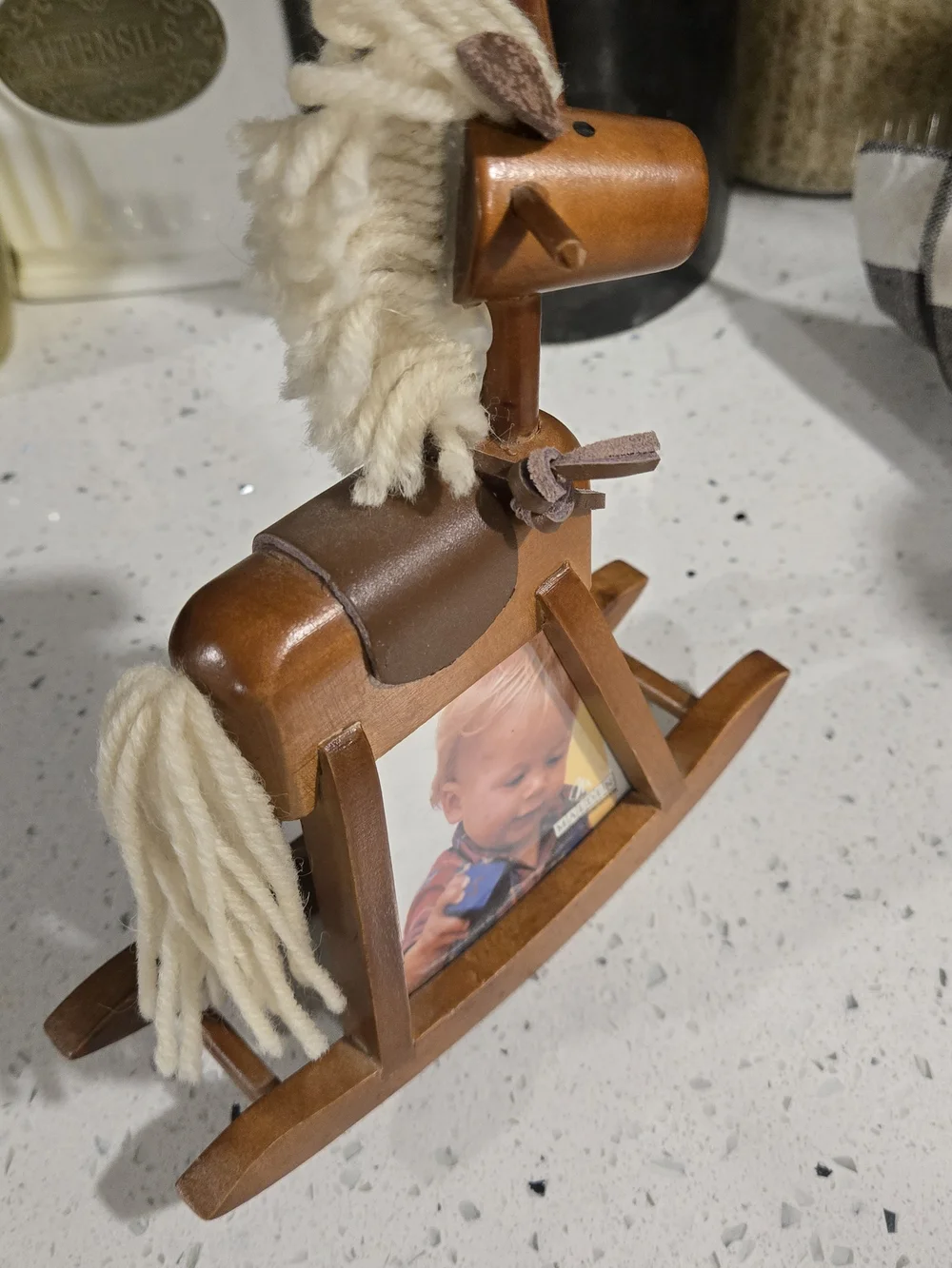 Vintage Malden Brown Wooden Rocking Horse Picture Frame